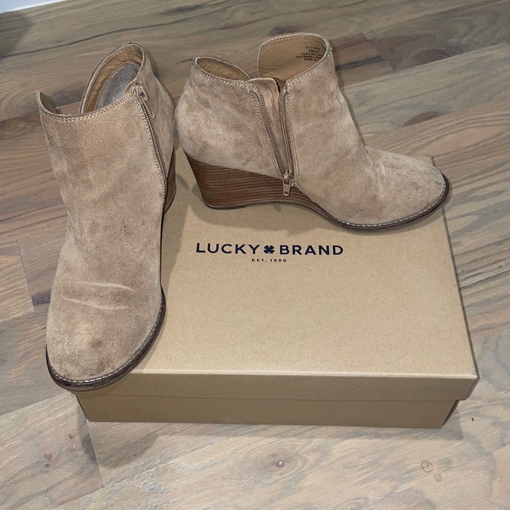 Lucky Brand Yimme Wedge Ankle Boots